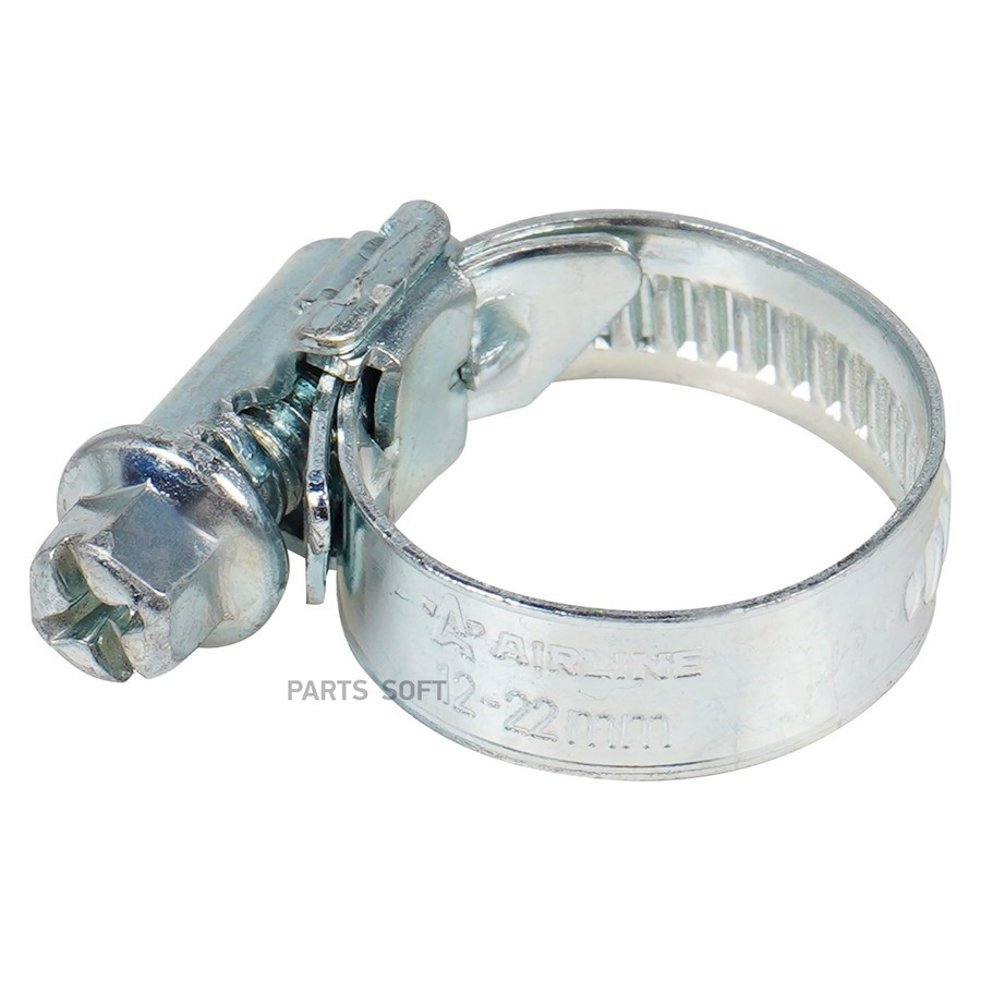 Хомут на патрубки AIRLINE червячный 12-22 мм (оцинкованный) - AIRLINE None None